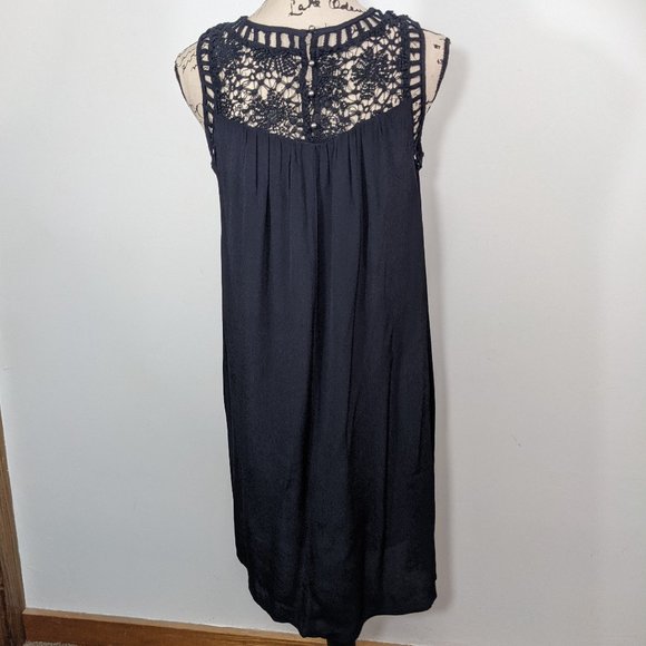 NWT Allison Joy Evereve Alisha Shift Dress Lined Crochet Neck Sleeveless S - Picture 5 of 11